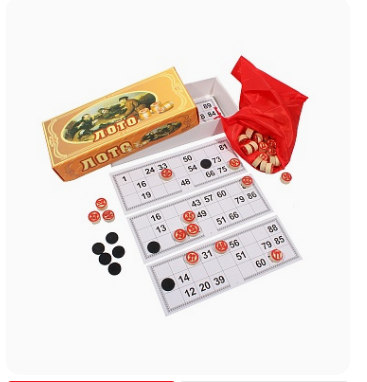 Русское лото (деревянные бочонки) в коробке 23x10 см P00058