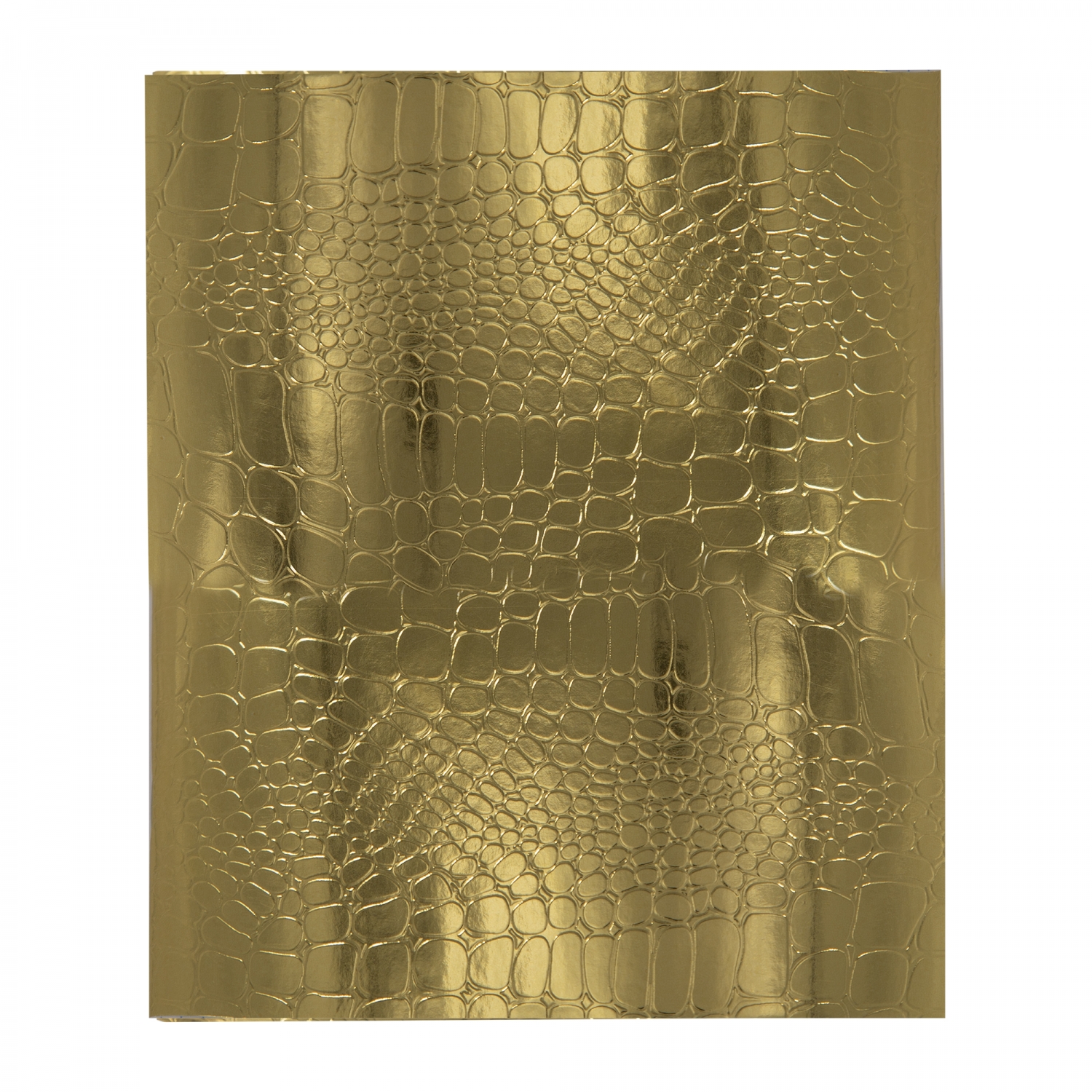 Тетрадь 48л., А5, клетка, Alingar Gold Croco metallic, скрепка, AL12394