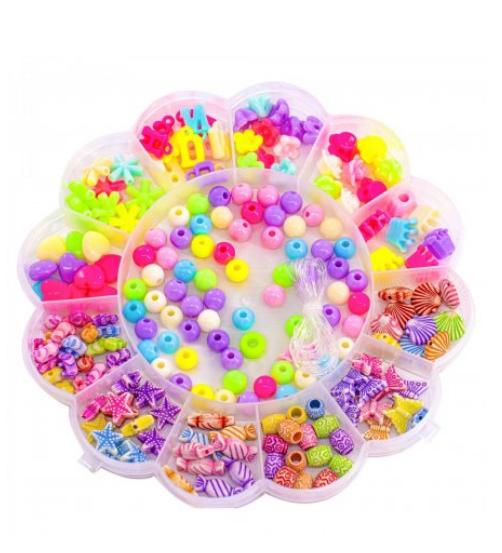 Набор для создания украшений-бусины Alingar, 155х155х18 мм, Цветочек Candy, 12 видов,  AL12868