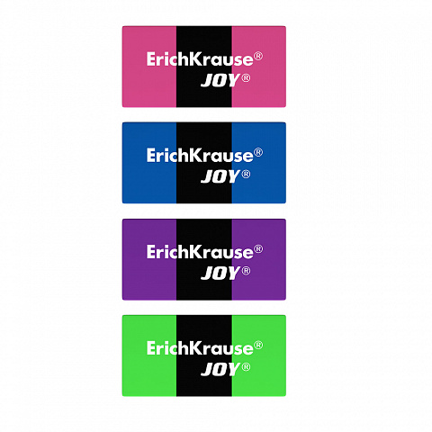 Ластик Erich Krause Joy 40 х 20 х 10 мм ассорти, 4 цвета , 46519