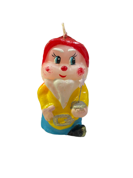 Свеча 'Гномик/Колобок', 10 см, 7-10