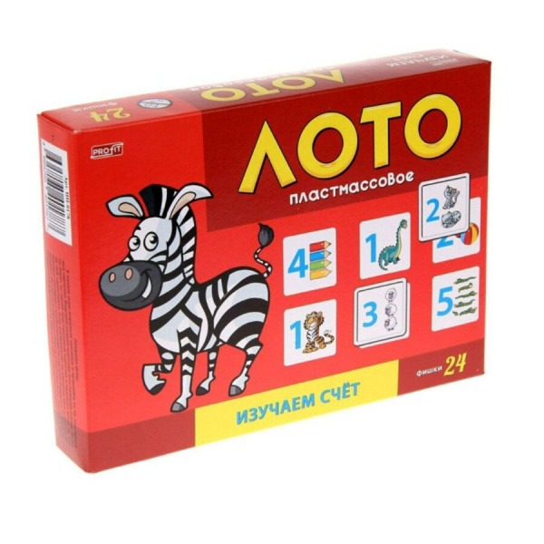 ЛОТО ПЛАСТИКОВОЕ 24 фишек. TM Profit. ИЗУЧАЕМ СЧЕТ, ИН-0178